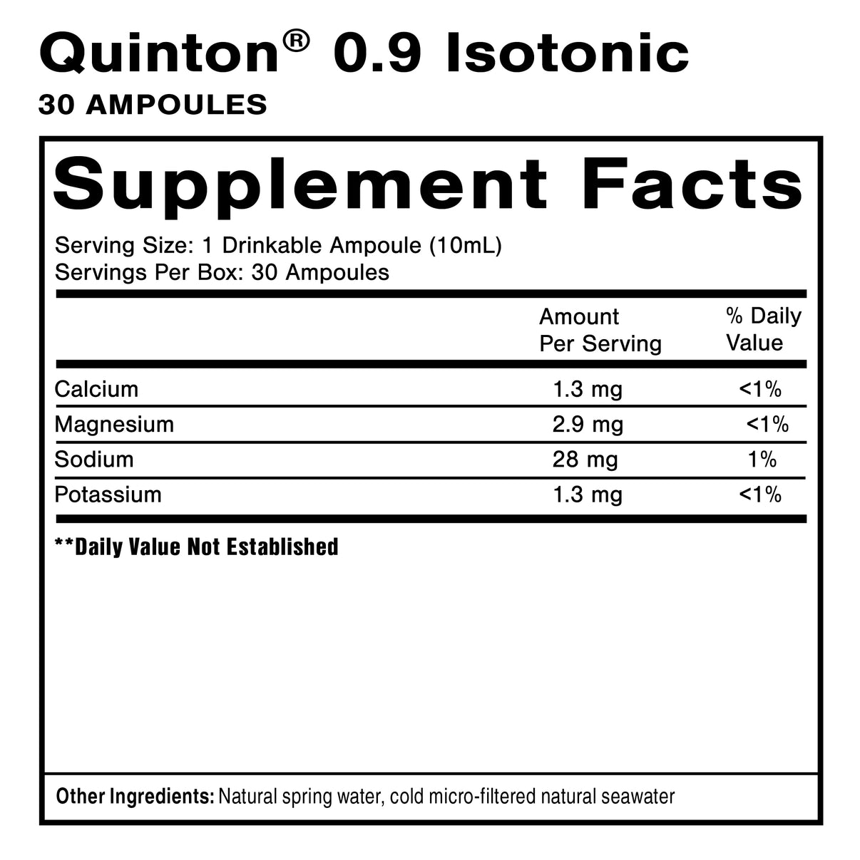 Original QUINTON® 0.9 Isotonic Ampoules